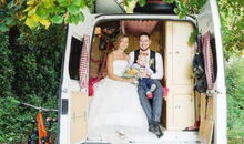 green wedding im Camper