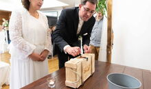 Trauungszeremonie mit dem freien Theologen Markus Schäfler im Landhotel Hallnberg, Walpertskirchen