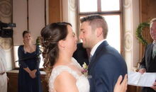 freie Trauung durch Trauredner Markus Schäfler im großen Saal des historischen Rathauses in Landsberg am Lech