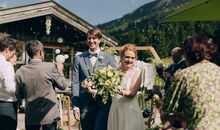 Auszug auf der Meckatzer Sportalp Berghochzeit Allgäu