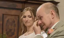 Brautpaar bei der Hochzeit auf Schloss Waldburg