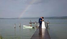 Gotte segner selber mit Regenbogen bei freier Trauung mit Gottes Segen