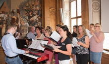 Chor bei der freien Trauung im Rathaussaal im historischen Rathaus Landsberg am Lech