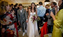 Brautpaar in der freien Trauung Meckatzer Sportalp