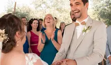 strahlendes Brautpaar Cote d'Azur