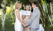 Schloss Blumenthal Hochzeit: Ehegelöbnis im Garten