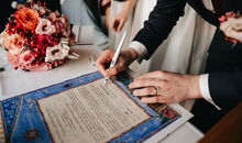 Ketubba in einer freien Trauung mit jüdischen und christlichen Elementen