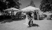 couple after the bilingual wedding ceremony at Staufenberg Castle, Durbach, Germany